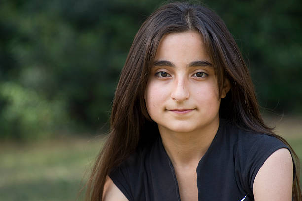 istock Innocent young girl portrait 97243526