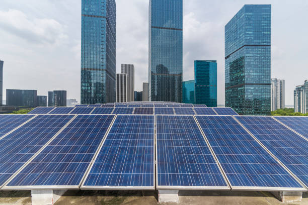 istock Solar and modern city skyline 972463058