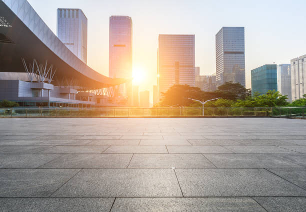 istock Empty square floor and modern commercial building in Shenzhen 972463342