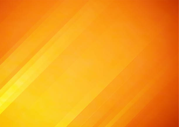 абстрактный оранжевый векторный фон с полосами - striped bright single line vector stock illustrations