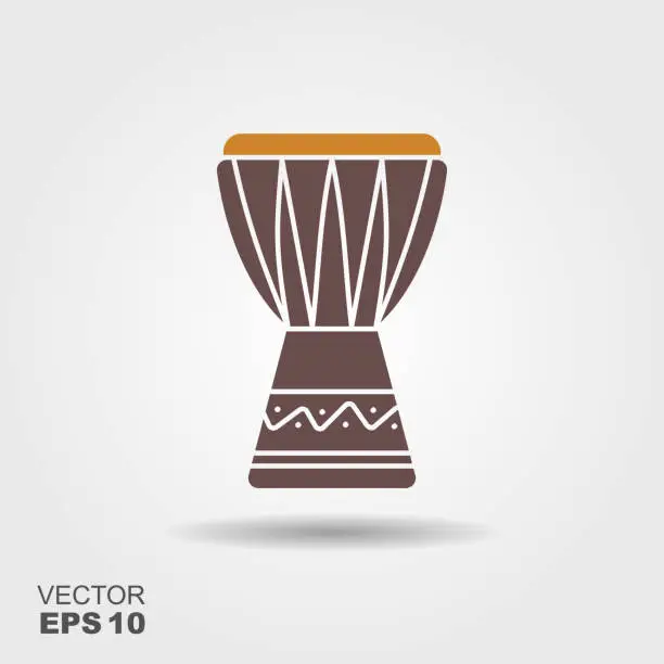 Vector illustration of African Drum icon