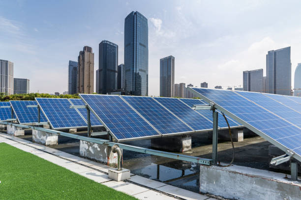 istock Solar and modern city skyline 972481700
