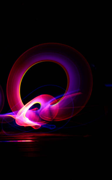 Colorful light painting neon lights
