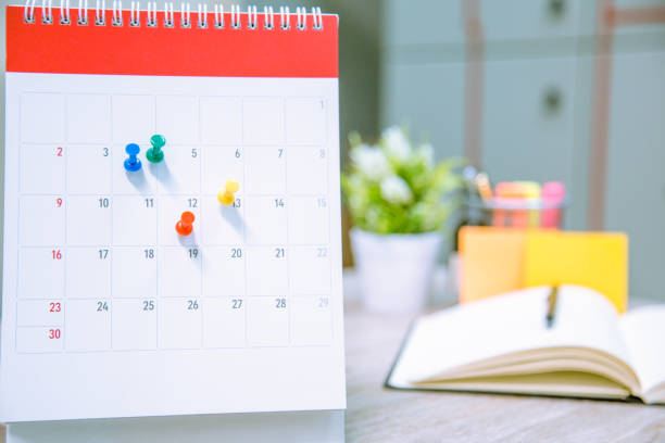 istock Calendar Event Planner is busy.calendar,clock to set timetable organize schedule,planning for business meeting or travel planning concept. 972503880