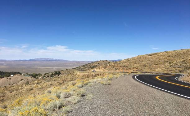 istock Curvy road along US 50 Nevada 972509514