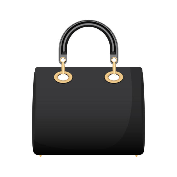 婦人バッグ ベクター デザイン - briefcase luggage brown black点のイラスト素材／クリップアート素材／マンガ素材／アイコン素材