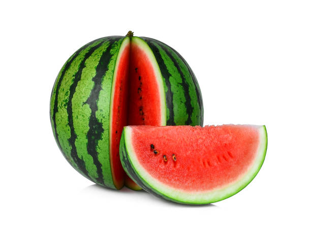 istock whole and slice red watermelon isolated on white background 972523272