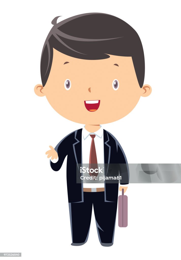 Child businessman Vector child businessman Suit stock vector