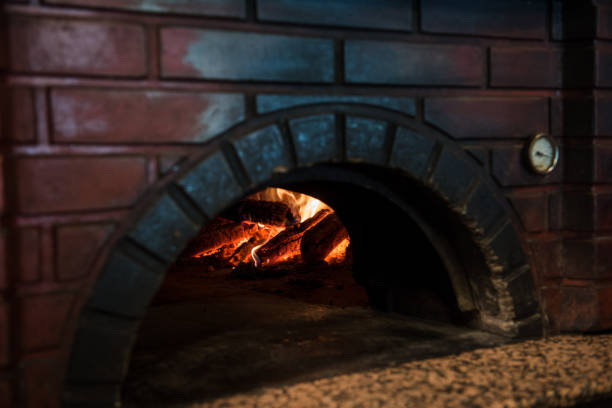 istock close up view of empty brick oven in restaurant 972526628