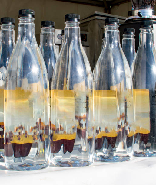 istock Mineral water bottles in rows o 972535230