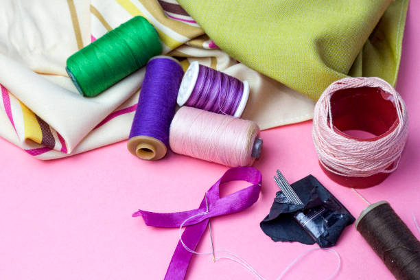 istock Colorful thread spools used in fabric and textile industry 972562718