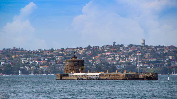 Fort Denison in Sydney stock photo