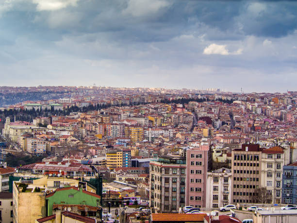 Istanbul residential buildings seen from Galata Tower