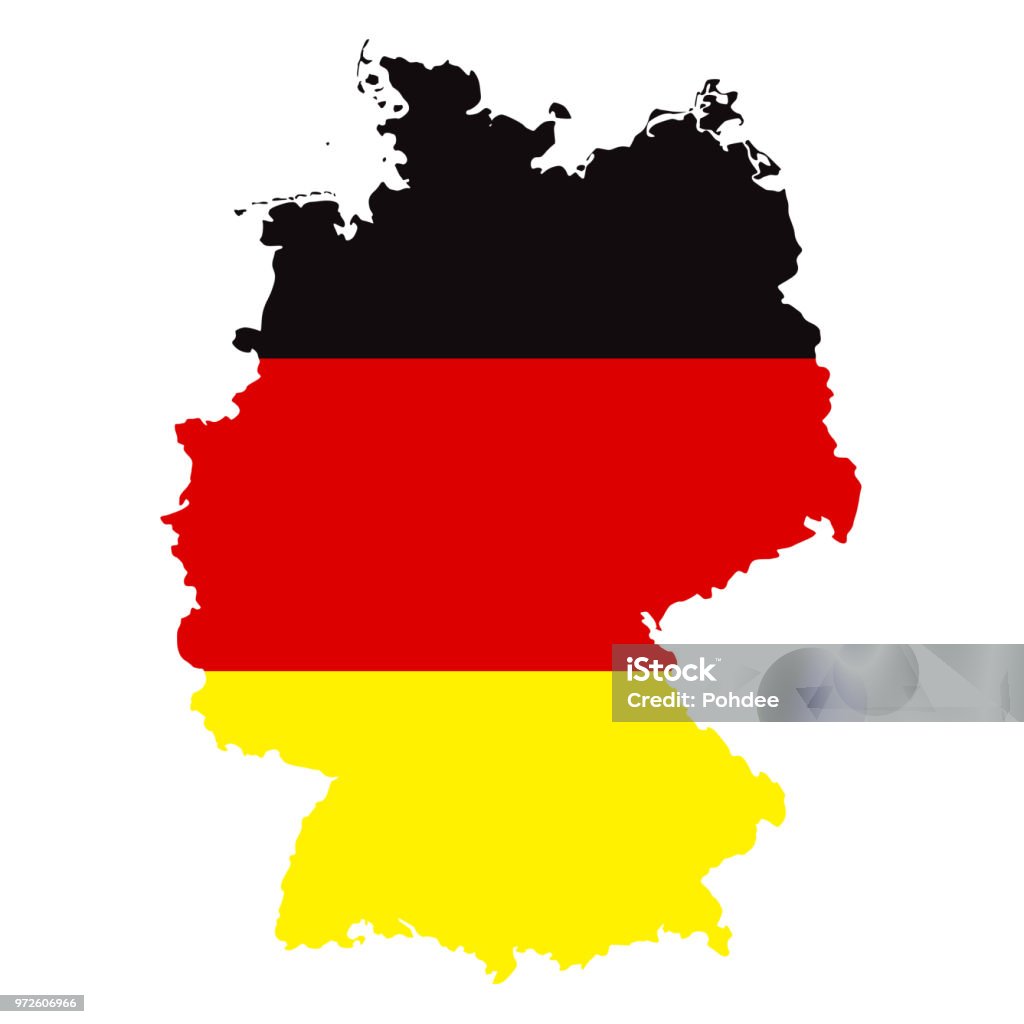 Germany Map with Flag Infographic Vector Germany stock vector