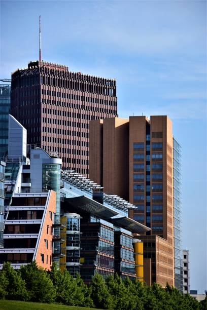 istock office buildings in the background beautiful blue sky 972612724
