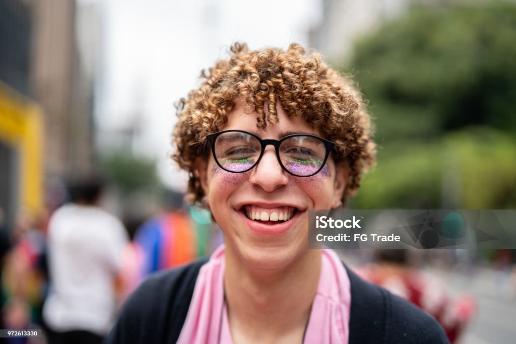 Portrait of young man Diversity LGBTQIA Rights Stock Photo