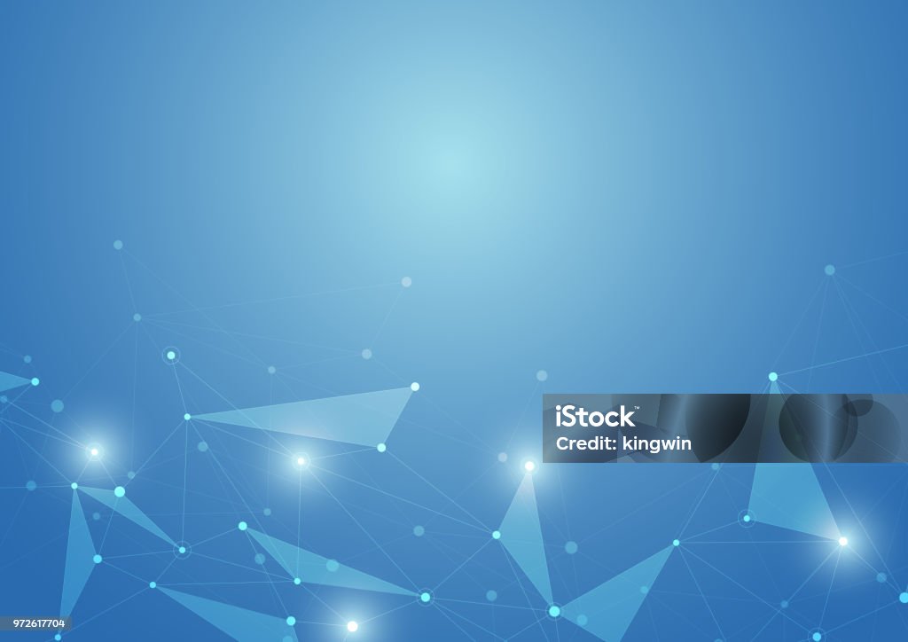 Abstract Connection Background With Lines And Dots Vector Geometric ...