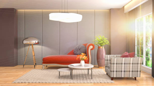 istock Interior living room. 3d illustration 972636394
