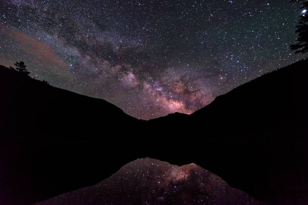 istock Milky Way Galactic Center Mountain and Lake Reflections 972665064