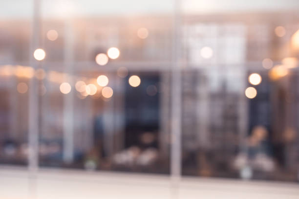 istock Blurred abstract glass wall cafe,restaurant background.material decoration design 972665404