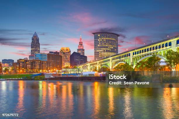 Cleveland Ohio Usa Skyline Stock Photo - Download Image Now - Cleveland - Ohio, Urban Skyline, Ohio