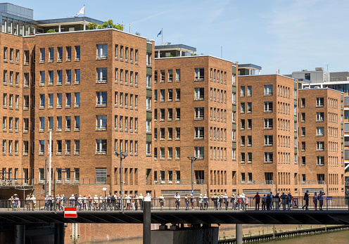Office building at Sandtorkai in the Hafencity of Hamburg