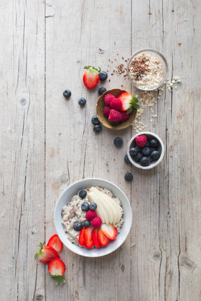 istock High Angle View Of Breakfast Served In Bowl 972705028