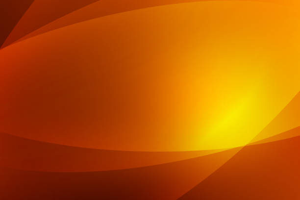 Abstract dark orange and yellow background of abstract with curves wave line overlay.