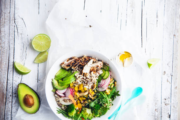istock Directly Above Shot Of Salad Served In Bowl On Table 972717218