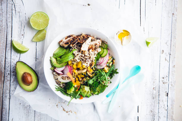 istock Directly Above Shot Of Salad Served In Bowl On Table 972717232