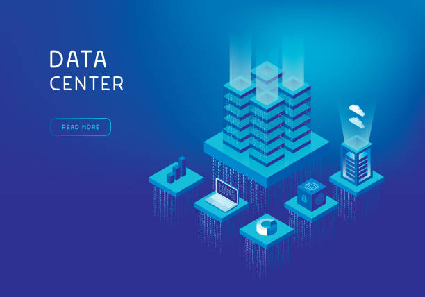 Network servers concept Editable vector illustration on layers. 
This is an AI EPS 10 file format, with transparency effects, blends, gradients and one gradient mesh. cloud computing illustrations stock illustrations