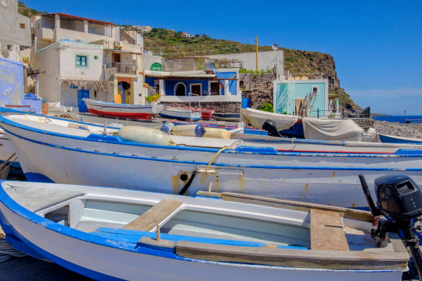 Pecorini a Mare in Filicudi, one of the islands of the Aeolian archipelago (Sicily, Italy) Pecorini a Mare in Filicudi, one of the islands of the Aeolian archipelago (Sicily, Italy) filicudi stock pictures, royalty-free photos & images