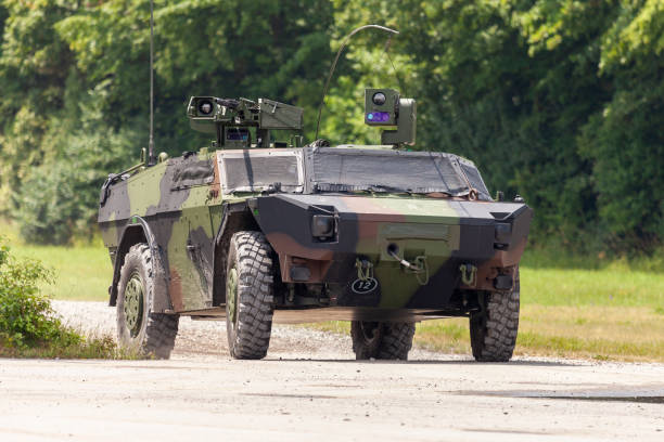 istock German light armoured  reconnaissance vehicle drives on a road 972740170