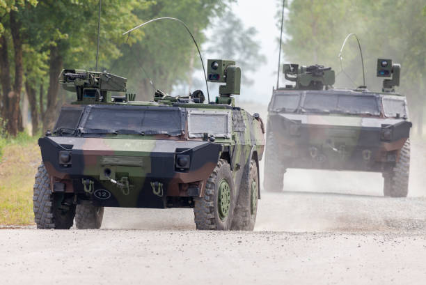 istock German light armoured  reconnaissance vehicle drives on a road 972740198