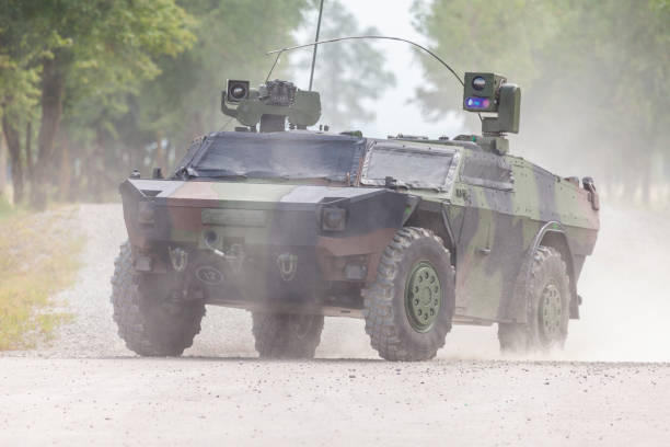 istock German light armoured  reconnaissance vehicle drives on a road 972740200