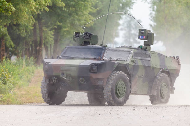 istock German light armoured  reconnaissance vehicle drives on a road 972740216