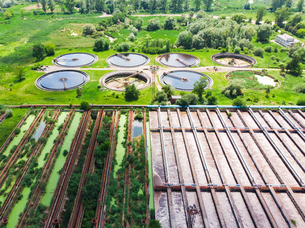 istock purification systems aerial view. sunny day 972746832