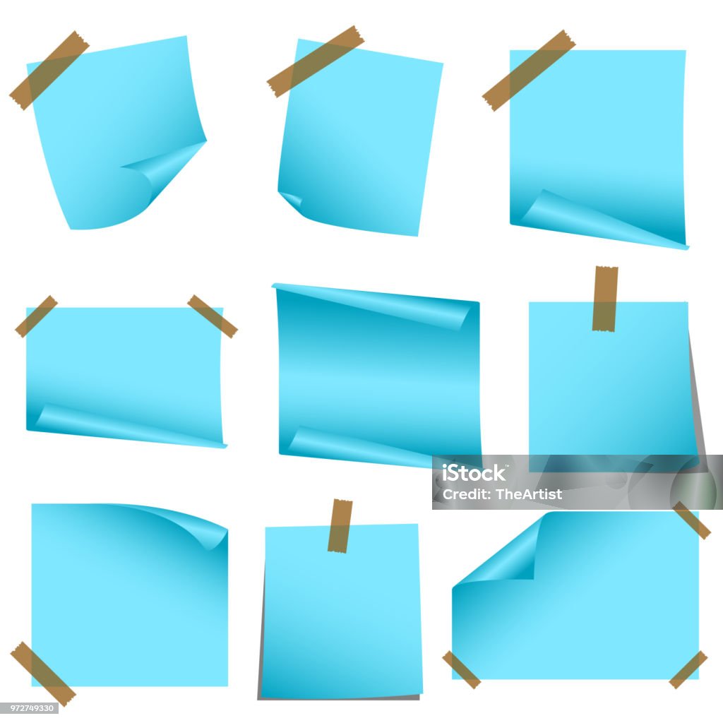 Note Vector Design Stock Illustration - Download Image Now - Adhesive ...