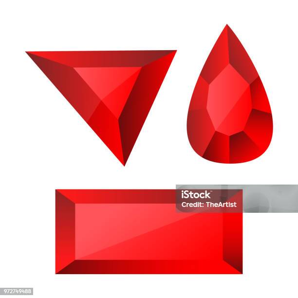 Ruby Vector Design Stock Illustration - Download Image Now - Abstract ...