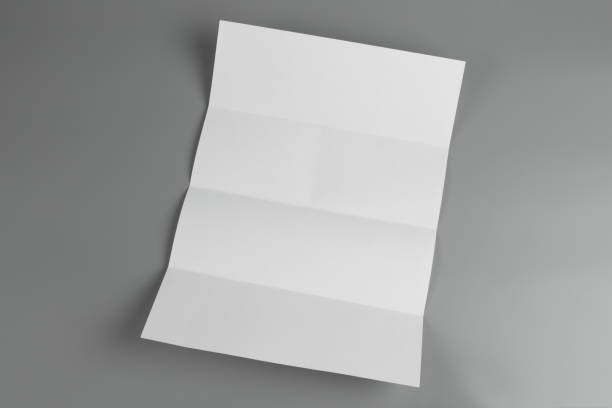istock Blank portrait mock-up paper. brochure magazine isolated on gray, changeable background / white paper isolated on gray 972749538