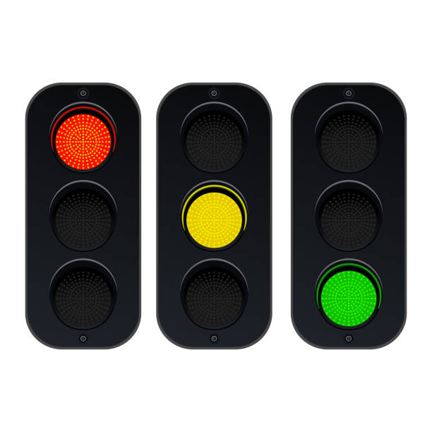 Traffic lights vector design illustration A beautiful illustration of traffic lights vector design green light stoplight stock illustrations