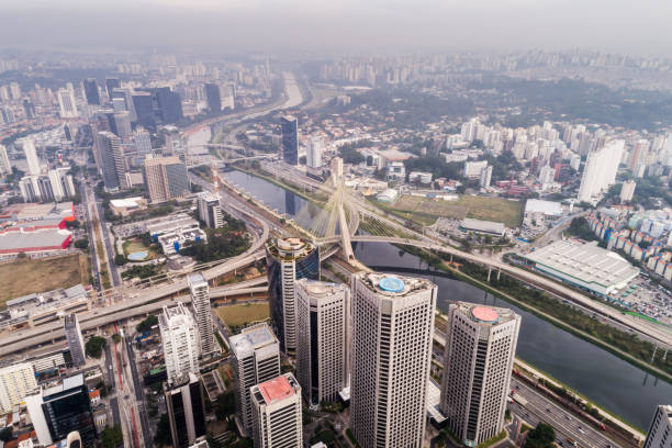 istock Marginal Pinheiros, Ponte estaiada At Sao Paulo, Brazil 972755828