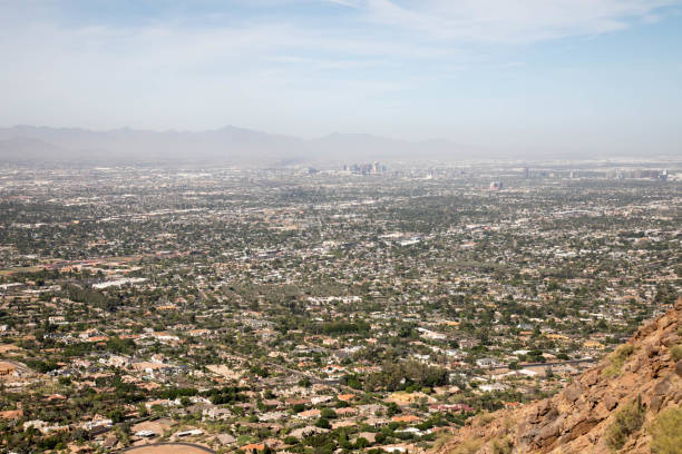 istock Downtown Phoenix, Arizona covered in heat haze 972755888