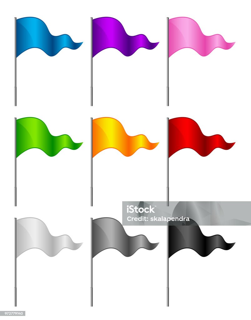 Colorful File Flags Colorful Flags Stock Illustration - Download Image Now - Advice ...