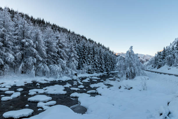 istock Winter landscape stones snow covered white 972839228