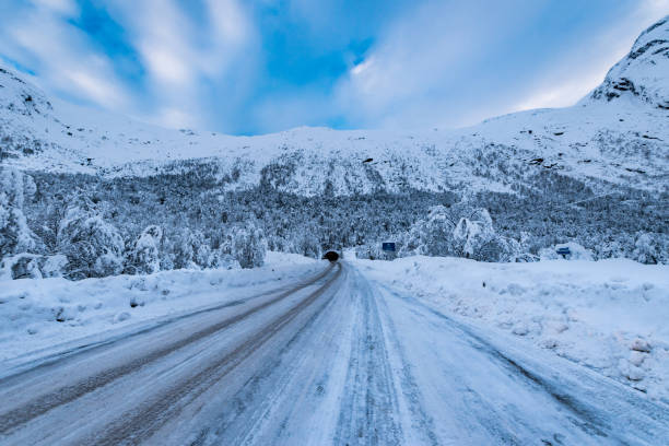 istock Snow covered road Norway winter 972839816
