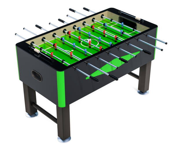 table football players figurines isolated on white background