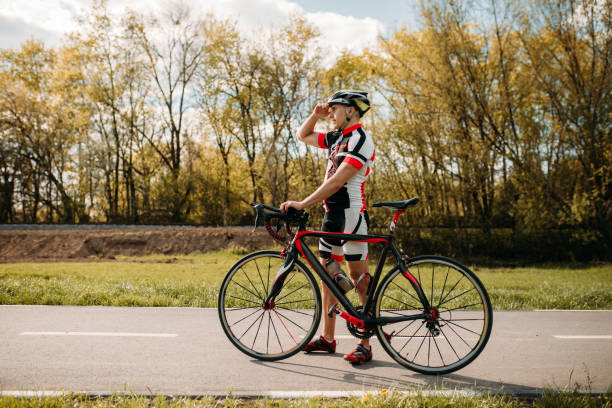 istock Cyclist, cyclocross training on bike path 972843062