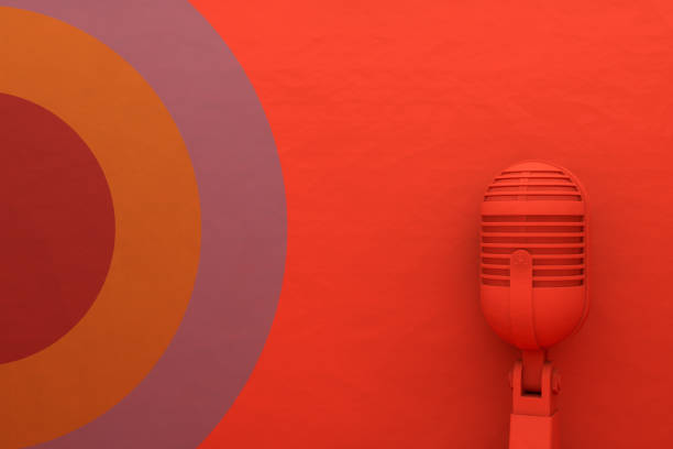istock Retro Old Microphone ,Vintage  style. 972849786