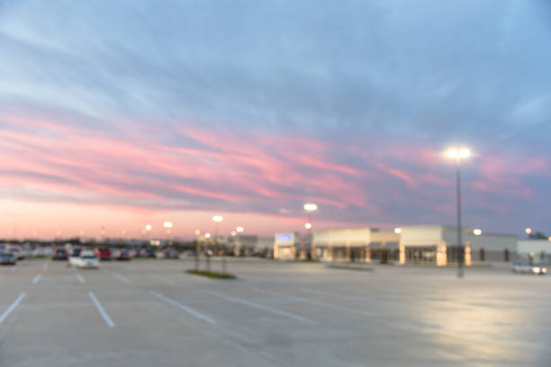 istock Abstract blurred empty modern shopping center in USA 972858852